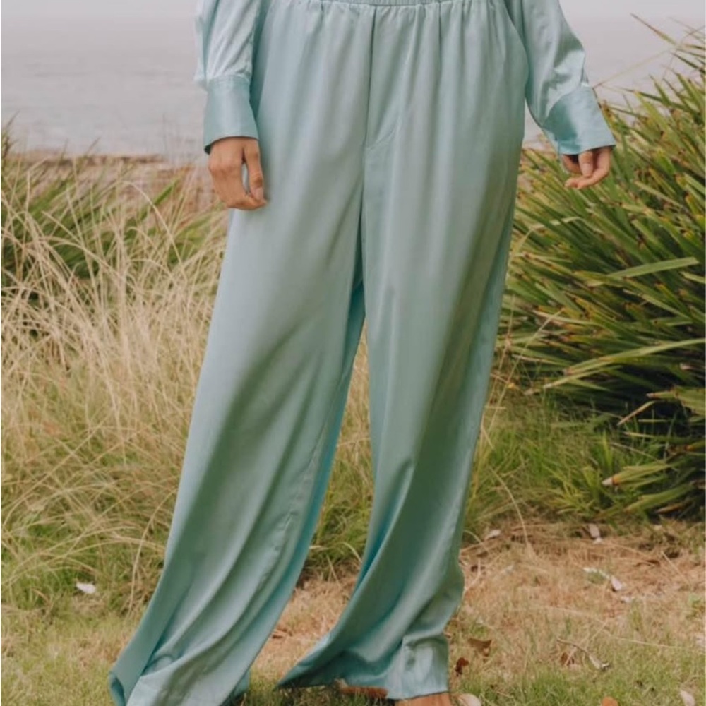Daily Drills Silky Resort Pant-light blue